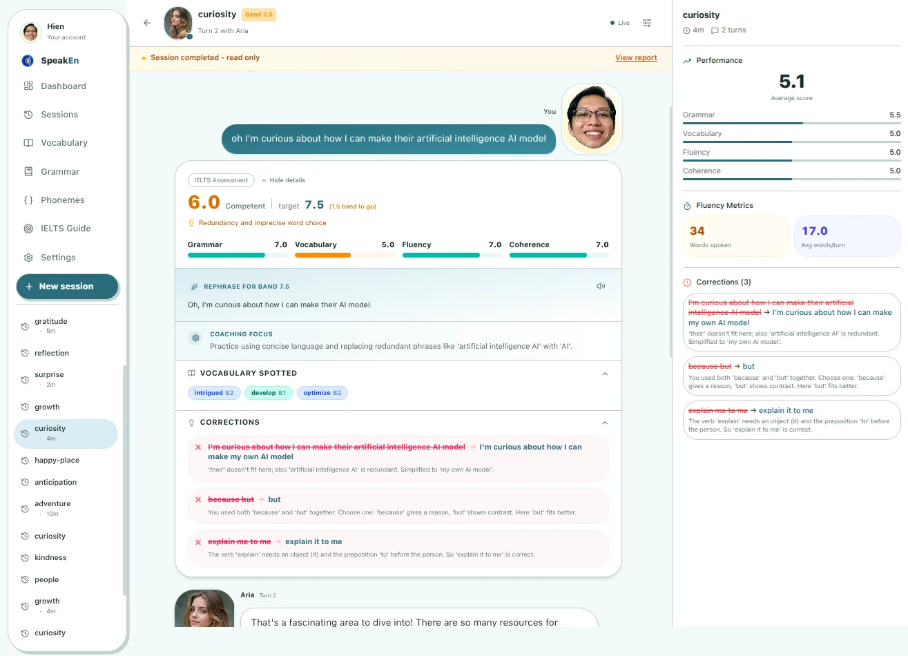 A real conversation, not a chatbot